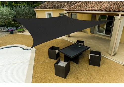 WERKA PRO Toldo de Sombra Gris Rectangular de poliéster 4 x 5 m