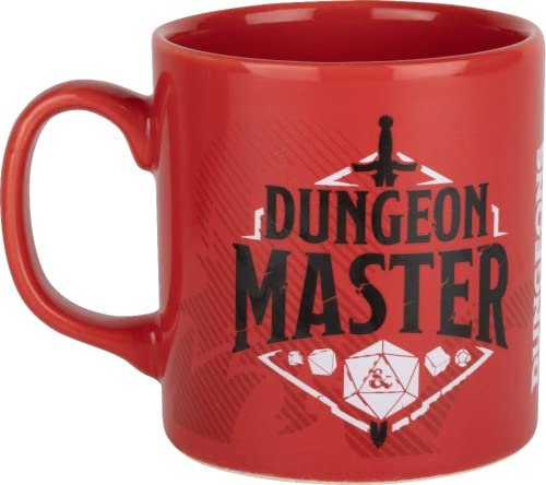 Konix Dungeons & Dragons Mug - Tasse en céramique - 320 ml - Motif Master - Rouge