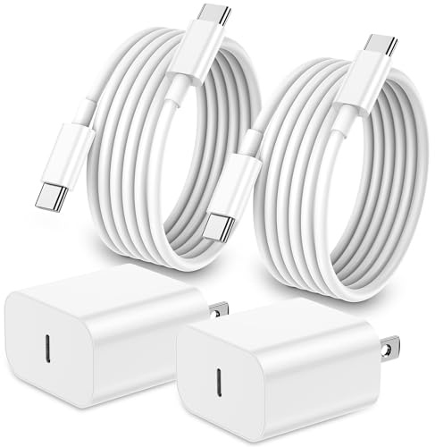 iPhone 18 17 16 15 Charger Fast Charging 2Pack Apple USB C Charger Block