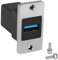 QIANRENON 5Gbps USB3.0 Rechteckig Metall Panel Adapter USB3.0 Buchse auf Buchse Panel Montage Anschluss USB 3.0 Einbau Buchse Daten Modul, 5V/0.5A Laden, Montage am Panel Desktop Wand Boden Stecker
