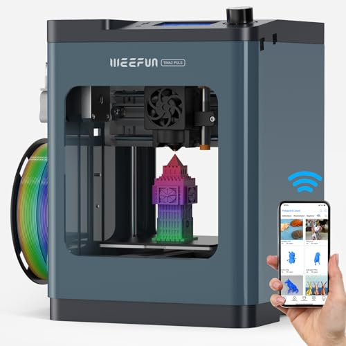 Tina2 Plus 3D Printer, WEEFUN 250mm/s High Speed FDM 3D Printers Fully Open Source, Auto Leveling Mini 3D Printer with WiFi Cloud Print, Fully Assembly 3D Printers for Beginners, Office, Home, School
