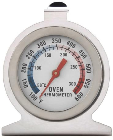 Silver Oven Thermometer 50-300°C/100-600°F, Woodstove Thermometers, Oven Grill Fry Chef Smoker Thermometer Instant Read Stainless Steel Thermometer Kitchen Cooking Thermometer, Oven Thermometers