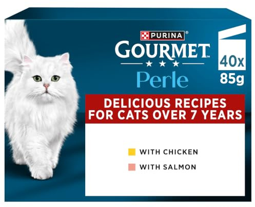 GOURMET Perle Senior 7+ Mini Fillets in Gravy Wet Cat Food 40x85g