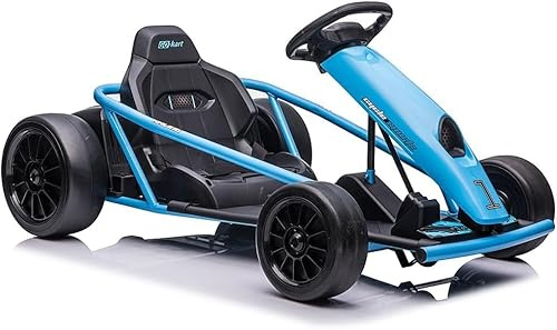 GarveeLife Kart Drift Eléctrico 24 V para niños 8-12 años, 2 Motores 300 W, Velocidad 13 km/h, Arranque Suave, Deriva 360 °, música, cinturón de Seguridad, Carga 70 kg, Regalo de cumpleaños Navidad