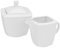 Creatable, 12330, Serie Victoria weiss, 2-teiliges Geschirrset für 6 Personen, Milch und Zucker Set aus Porzellan, spülmaschinen- und mikrowellengeeignet, Made in Europe