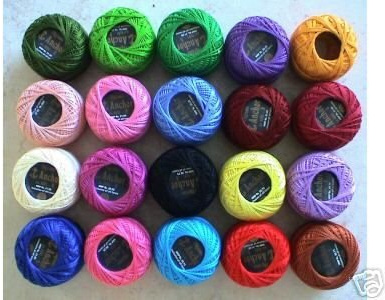 20 PEARL COTTON #8 CROCHET THREAD 85 Meters each