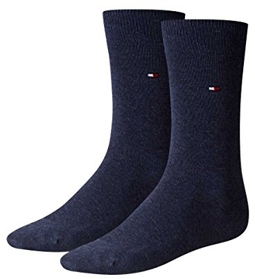 Tommy Hilfiger Classic, Calzini Uomo, Navy 08A1, 39-42 (Pacco da 2)