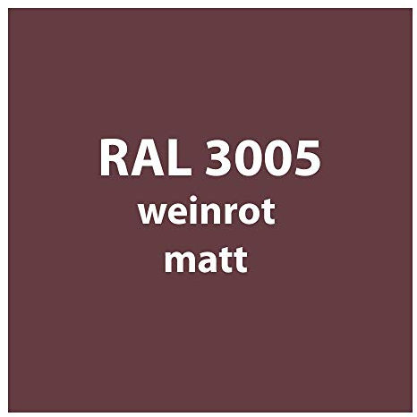 Streichlack Streich Lack Farbe 1K * Premium Qualität * 1 Liter (RAL 3005 wein-rot matt)