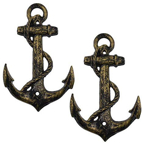 Herngee Nautische Ankerhaken Antik Bronze Gusseisen Deko Wandhaken Schätze der Karibikinseln (2)