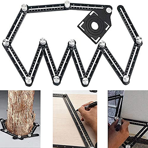 Multi Angle Measuring Ruler Angleizer Template Tool for Carpenters, Woodworking, DIY, Ceramic Tiles - Architect Template Tools