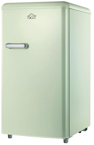 DCG Minifrigo con Porta Francese, MF100, con Compressore e Congelatore, Classe E, Bar, Casa, Ufficio, Negozio, 100 lt (Beige)
