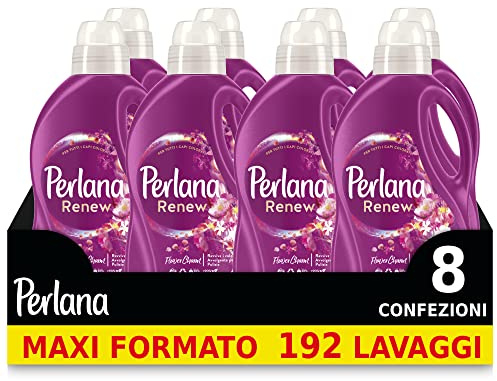 Perlana Renew Flower Charm, tvättmedel, behåll glansen på dina färgglada och vita plagg, enkel förpackning med 24 tvättar
