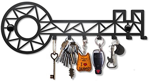 SirHoldeer Porte Clef Mural Design, Clé Porte Clé Mural, Boite A Clef Decorative, Accroche Clef Mural Original, Range Clef Mural, en Métal, Décoration de Maison, Cuisine, Entrée, Bureau