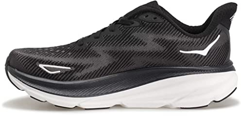 HOKA One One 1127895-BWHT Clifton 9 Black/White Men's Scarpe Taglia US 8