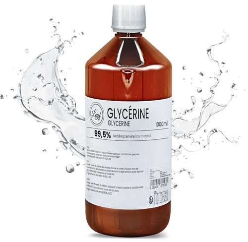 Leyf 1000 ml Glycerin E422, Perfekt für DIY, Pharmaqualität 99,5% Reinheit, Lebensmittelqualität, Raw Material VG, Rein, Vegan, Ph. Eur/USP