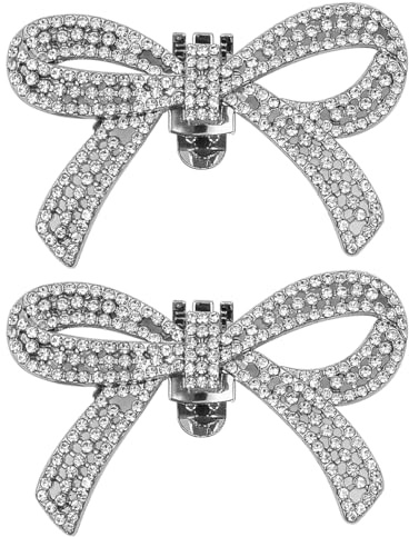 Tiardey,1 par de Clips para Zapatos con Diamantes de imitación,Lazo Desmontable,Accesorios para Tacones,decoración de Zapatos,Abalorios para Zapatos de Novia con Diamantes de imitación para Mujer