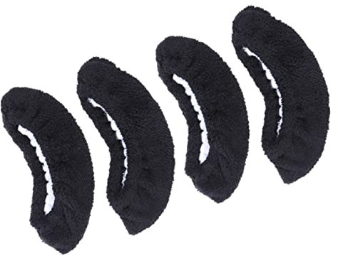 Supvox 2paar Junge Mädchen Schlittschuhüberzüge XL Schwarz Elastisch Plüsch-Innenfutter Wasserabsorbierend Kufenprotektor Für Eisskates Rostschutz Junge Mädchen Eislaufschuh Zubehör