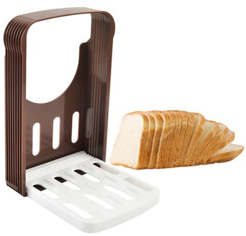 Iwinna Affettatrice per pane, pieghevole, compatta, accessorio da cucina, macchina per pane fatto in casa, bagel, panini, HSNXH-01