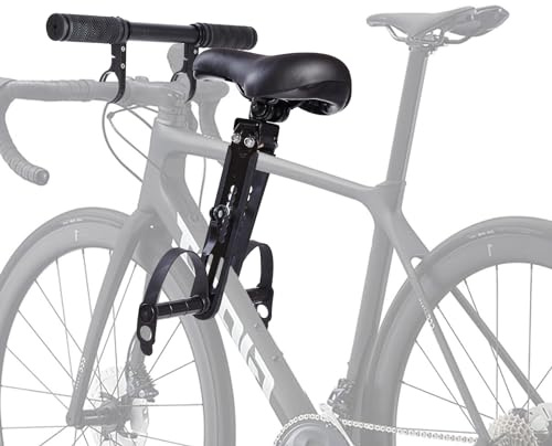 Sewokon bike seat front mounted bicycle seats for most mountain detachable cycling adult bikes, with handlebars attachment & foot pedals set(up to 50lbs)