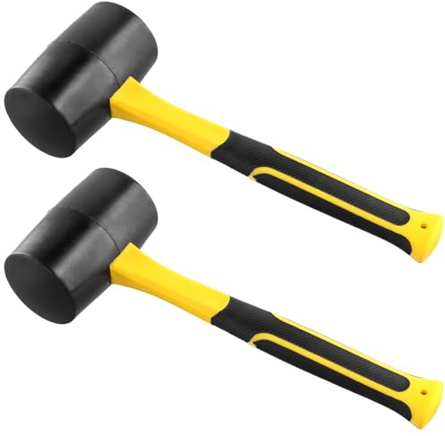 TAICHEUT 2 st gummiklubba, 30 cm 32 oz campingklubba, 1 000 g stark gummihammare för slående trä, skiffer, spikar