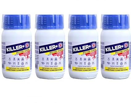 Killer liquido 250ml - Impex. Insecticida acaricida concentrado emulsionable. Eficaz contra mosca, mosquito, pulgas, garrapatas...Sin olor.Con cipermetrina (4)