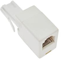 JZK Telefonleitungskabeladapter RJ11, 6P4C BT-Buchse auf Stecker Adapter Telefonsplitter, Kabel Festnetz Breitband Universal Port Konverter Anschluss Extender Telefonkoppler
