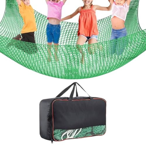 Tuxxjzm Red de escalada | Red de doble capa para parque infantil - Red de entrenamiento de obstáculos al aire libre de 3 x 10 pies para balcón, escuela, jardín, patio, parque, camping, casa de árbol y