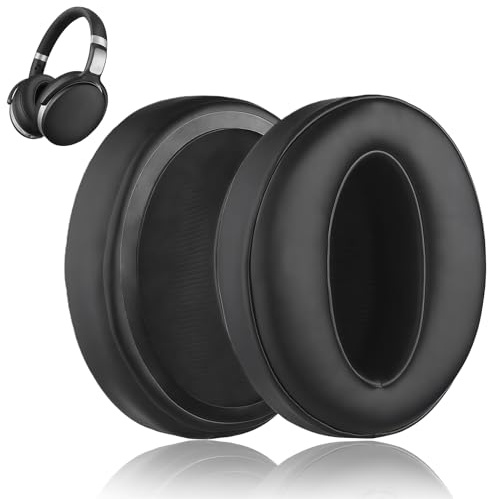 Dupoem Coussinets d'oreille de Rechange, Coussinets en Mousse pour Casques, Compatibles avec Casques Sennheiser HD4.50, HD4.50BT, HD 4.50BTNC, HD4.50SE, HD450BT, HD350BT, HD4.40BT, HD458BT (Noirs)