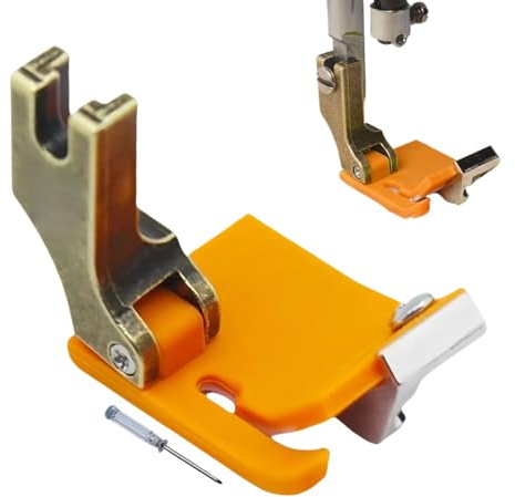 Piedino per macchina da cucire industriale - Set di con piedino regolabile T9-S con cacciavite Orlatura, bordatura a sbieco, adatto anche per il nastro del colletto | Parte versatile utile p