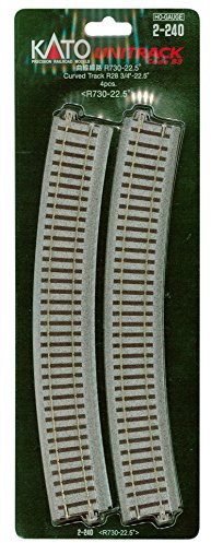 Kato H0 Unitrack 2-240 Lot de 4 Rails incurvés