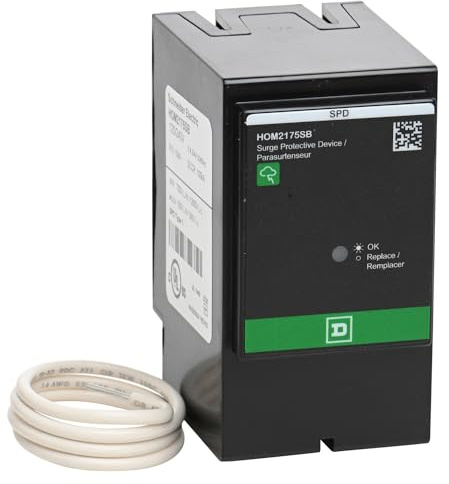 Square D by Schneider Electric HOM2175SB Homeline SurgeBreaker, Surge Protection Device, 25kA, 120/240V, 1-Phase, 3-Wire