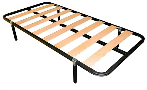 Miroytengo Somier 90x190 cm con 4 Patas - Tubo acerado 30x30 mm, Refuerzo Central, Láminas de Chopo y Pintura Metalizada
