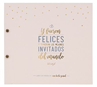 Mr. Wonderful MRW10 - Libro de firmas de una boda genial, 24x25x1.5 cm