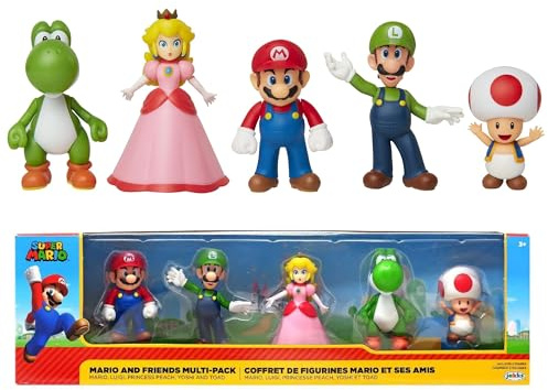 Nintendo Super Mario Figuren 5er Set Mario & Friends, 6,5 cm
