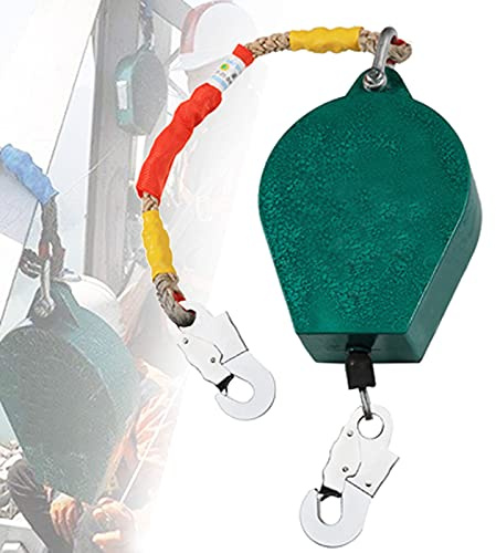 DBZDM Dispositivo Anticaídas Retráctil, Limitador de Caída Personal, Cuerda de Seguridad Anticaidas con Gancho Autoblocante para Techo, Carga-300kg, 5m/10m/15m/20m