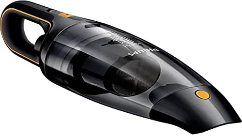 Philips MiniVac Handstaubsauger – Kabellos, 10,8-V-Akku, Zyklon ohne Beutel, hohe Saugkraft, für Auto und Zuhause, 2-Stufen-HEPA-Filtration, aerodynamische Düse, inkl. 4 Zubehörteile (FC6149/02)