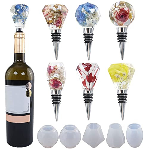 Moldes resina epoxi,resina epoxi manualidades, resina epoxi transparente,kit resina epoxi manualidades completo, 10 piezas diy for making wine stoppers moldes, moldes de silicona para resina epoxi.