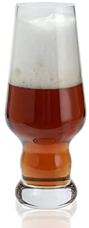 1500° C TABLETOP Craft IPA Biergläser, Pint-Gläser, 590 ml, 1 Stück, Vatertag, professionelle Qualität, Bierglas, klassische Biergläser für Männer, Trinken und Bierliebhaber (Kristall)