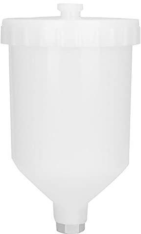 Paint Spray Gun Gravity Air Paint Spray Gun Pots 600ml Spray Gun Pot Plastic Stainless Steel Threaded Connector Hand Tool Accessory