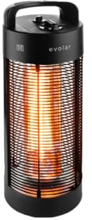 Evolar EVO-HD55 STANDHEIZER – Radiatore a infrarossi con oscillazione a 360° – Radiatore di calore per terrazza, balcone – Riscaldamento da pavimento con protezione contro il ribaltamento – 600/1200 W