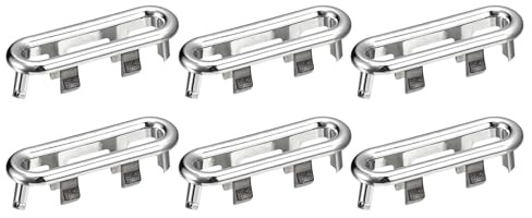 QUARKZMAN Överströmsskydd för diskbänk 6 st 48,4 x 12,6 mm silver