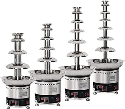 XARONF Fontaine à Chocolat, Pot de Fusion de Sauce en Acier Inoxydable/Machine à Cascade de Chocolat, température réglable de 30 à 150 ℃ for Une fête de Mariage(4 Tiers)
