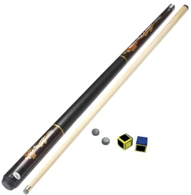 Baoblaze Stecca da Biliardo, Stecca da Biliardo in Legno, Accessorio da Biliardo, Stecca da Snooker da 57 Pollici, Stecca da Biliardo per Giocatori, Punta Nera mm
