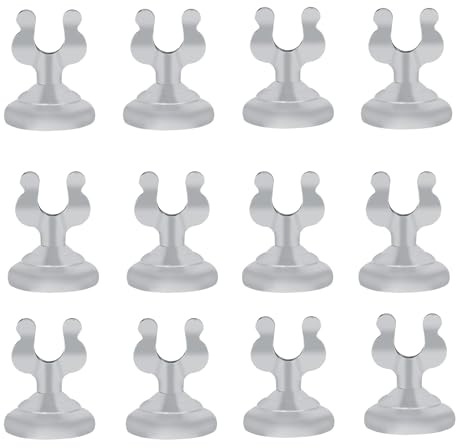 12 pezzi mini segnaposto, porta numeri da tavolo carino porta menu filettato a U supporto per foto da tavolo in acciaio inossidabile porta foto in argento per scrivania da ufficio