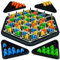 VingaHouse Chain Triangle Chess Game, Geometric Chess Game Set, Triggle Rubber Elastic Band Board Game, Family Strategy Game for 4 Players, Ages 3+