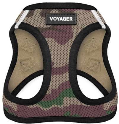 Best Pet Supplies - Harnais en Maille Tout Temps Voyager Step-in Air, réfléchissant, Anti-Traction pour Chiens et Chats, Fixation sécurisée, Vert/Bordure Noire, S