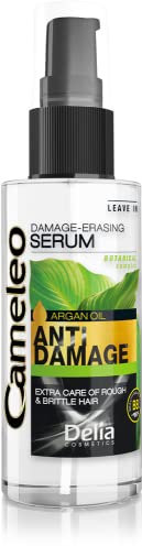 Cameleo - Siero cancella danni - Per Capelli Danneggiati, Secchi, Ruvidi e Crespi - Eccellente Trattamento Rigenerante e Cura con olio di Argan - 55ml