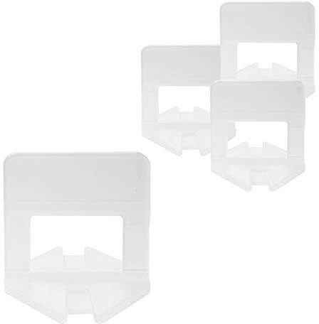 Lantelme 1000 Stück Fliesennivelliersystem Zuglaschen für 1mm Fugenbreite | Fliesenhöhe 3mm bis 15mm | Fliesen Nivelliersystem, Fliesenverlegehilfe | Laschen Set
