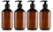 Leikance Empty Shower Gel Bottles,300ml Refillable Pump Bottles for Dispensing Lotions Shampoos 4Pcs