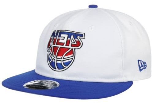 New Era 9Fifty Retro Crown Nets KepsEra Herrar - base keps flat brim hatt basebollkeps Snapback, med skärm Sommar-Vinter Vår Sommar Höst Vinter - One Size vit